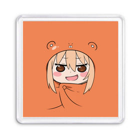 Магнит 55*55 с принтом Himouto! Umaru-chan в Тюмени, Пластик | Размер: 65*65 мм; Размер печати: 55*55 мм | himouto umaru chan | himouto umaruchan | komaru | my two faced little sister | tanukichi | u.m.r. | umaru doma | двуличная сестрёнка умару | умару дома