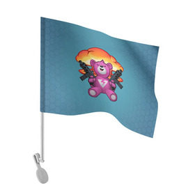 Флаг для автомобиля с принтом Fortnite Bear в Тюмени, 100% полиэстер | Размер: 30*21 см | battle | bear | epic | fortnite | games | royale | save | soldier | teddy | teddybear | world | битва | королевская | медведь | мишка | солдат | фортнайт