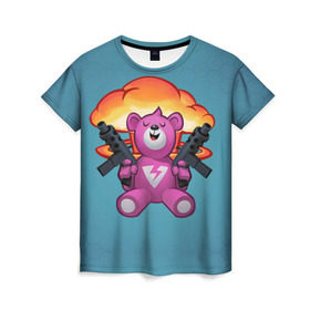Женская футболка 3D с принтом Fortnite Bear в Тюмени, 100% полиэфир ( синтетическое хлопкоподобное полотно) | прямой крой, круглый вырез горловины, длина до линии бедер | Тематика изображения на принте: battle | bear | epic | fortnite | games | royale | save | soldier | teddy | teddybear | world | битва | королевская | медведь | мишка | солдат | фортнайт