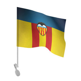 Флаг для автомобиля с принтом Валенсия ФК в Тюмени, 100% полиэстер | Размер: 30*21 см | Тематика изображения на принте: valencia | валенсия