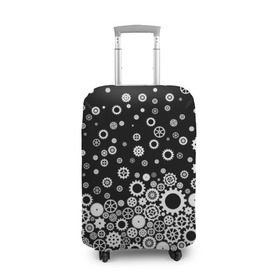 Чехол для чемодана 3D с принтом Шестеренки в Тюмени, 86% полиэфир, 14% спандекс | двустороннее нанесение принта, прорези для ручек и колес | механизм | шестеренки | шестерня