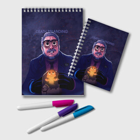 Блокнот с принтом Guillermo del Toro в Тюмени, 100% бумага | 48 листов, плотность листов — 60 г/м2, плотность картонной обложки — 250 г/м2. Листы скреплены удобной пружинной спиралью. Цвет линий — светло-серый
 | 