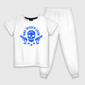 Детская пижама хлопок с принтом Hypnosis Mic Mad Trigger Crew в Тюмени, 100% хлопок |  брюки и футболка прямого кроя, без карманов, на брюках мягкая резинка на поясе и по низу штанин
 | 