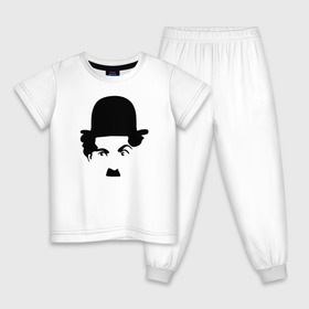 Детская пижама хлопок с принтом Чарли Чаплин в Тюмени, 100% хлопок |  брюки и футболка прямого кроя, без карманов, на брюках мягкая резинка на поясе и по низу штанин
 | глаза. котелок | знаменитость | известность | лицо | минимализм | портрет | чаплин | чарли