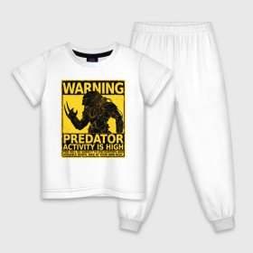 Детская пижама хлопок с принтом Опасность, хищник в ночи. в Тюмени, 100% хлопок |  брюки и футболка прямого кроя, без карманов, на брюках мягкая резинка на поясе и по низу штанин
 | 