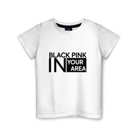 Детская футболка хлопок с принтом BlackPink в Тюмени, 100% хлопок | круглый вырез горловины, полуприлегающий силуэт, длина до линии бедер | blackpink | k pop | music | блэк пинк | дженни | джису | лис | музыка | розэ
