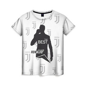 Женская футболка 3D с принтом Ronaldo the best в Тюмени, 100% полиэфир ( синтетическое хлопкоподобное полотно) | прямой крой, круглый вырез горловины, длина до линии бедер | 7 | cristiano | juventus | ronaldo | криштиану | роналду | ювентус