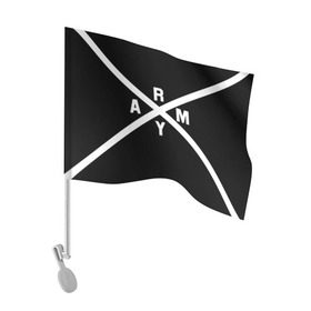 Флаг для автомобиля с принтом BTS ARMY в Тюмени, 100% полиэстер | Размер: 30*21 см | bts | bts army | j hope | jimin | jin | jungkook | k pop | rap monster | rapmon | suga | v | бтс | корея