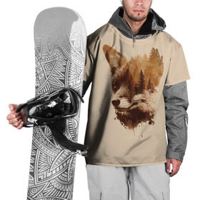 Накидка на куртку 3D с принтом Лесной Лис в Тюмени, 100% полиэстер |  | forest | fox | foxes | tree | trees | дерево | деревья | лес | лис | лиса | лисица | лисицы | лисы