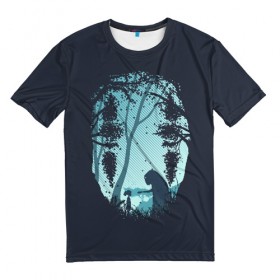 Мужская футболка 3D с принтом Унесенные Призраками в Тюмени, 100% полиэфир | прямой крой, круглый вырез горловины, длина до линии бедер | anime | away | chichiyaku | chihiro | spirited | аниме | тихиро | унесенные призраками | хаку
