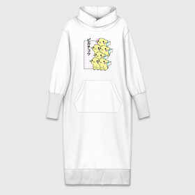 Платье удлиненное хлопок с принтом Пикачу в Тюмени,  |  | anime | japan | pikachu | pokemon | tumbler | webpunk