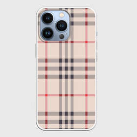 Чехол для iPhone 13 Pro с принтом Светлая клетка в Тюмени,  |  | Тематика изображения на принте: геометрия | клетка | мода. тренд | орнамент | плед | розовый | сетка. полосы. линии | узор