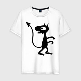 Мужская футболка хлопок с принтом Luci в Тюмени, 100% хлопок | прямой крой, круглый вырез горловины, длина до линии бедер, слегка спущенное плечо. | disenchantment | luci | люси | мэтт гроунинг | разочарование | тролль | эльф
