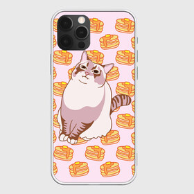 Чехол для iPhone 12 Pro Max с принтом Блины в Тюмени, Силикон |  | cat | fat | internet | meme | pancakes | блины | интернет | кот | лупс | мем