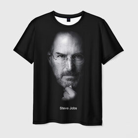 Мужская футболка 3D с принтом Steve Jobs в Тюмени, 100% полиэфир | прямой крой, круглый вырез горловины, длина до линии бедер | Тематика изображения на принте: iphone | steve jobs | стив джобс | эппл