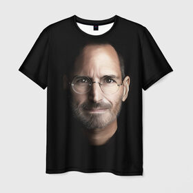 Мужская футболка 3D с принтом Стив Джобс в Тюмени, 100% полиэфир | прямой крой, круглый вырез горловины, длина до линии бедер | Тематика изображения на принте: iphone | steve jobs | стив джобс | эппл