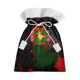 Подарочный 3D мешок с принтом GUSSI в Тюмени, 100% полиэстер | Размер: 29*39 см | Тематика изображения на принте: anti brend | gussi | trend | антибренд | гуси | мода | надписи | тренд