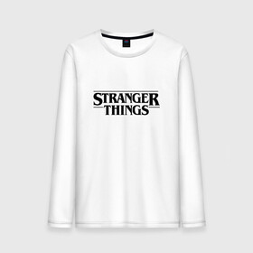 Мужской лонгслив хлопок с принтом STRANGER THINGS в Тюмени, 100% хлопок |  | 011 | netflix | stranger things | нетфликс | одиннадцатая | очень странные дела | сериалы