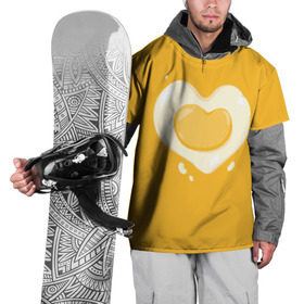 Накидка на куртку 3D с принтом Яичница Сердечко в Тюмени, 100% полиэстер |  | eggs | food | heart | love | white | yellow | белок | всмятку | еда | желток | любовь | сердечко | сердце | яичница | яйца