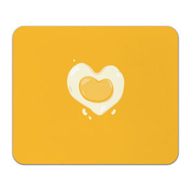 Коврик прямоугольный с принтом Яичница Сердечко в Тюмени, натуральный каучук | размер 230 х 185 мм; запечатка лицевой стороны | eggs | food | heart | love | white | yellow | белок | всмятку | еда | желток | любовь | сердечко | сердце | яичница | яйца