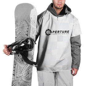 Накидка на куртку 3D с принтом Aperture Labs в Тюмени, 100% полиэстер |  | Тематика изображения на принте: лаборатория | портал