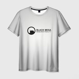 Мужская футболка 3D с принтом Black Mesa в Тюмени, 100% полиэфир | прямой крой, круглый вырез горловины, длина до линии бедер | black mesa | half life | халф лайф | черная меса