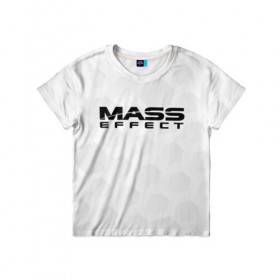 Детская футболка 3D с принтом Mass Effect в Тюмени, 100% гипоаллергенный полиэфир | прямой крой, круглый вырез горловины, длина до линии бедер, чуть спущенное плечо, ткань немного тянется | Тематика изображения на принте: effect | game | games | rpg | shepard | игра | игры | масс | рпг | шепард | эффект