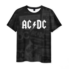 Мужская футболка 3D с принтом AC/DC в Тюмени, 100% полиэфир | прямой крой, круглый вырез горловины, длина до линии бедер | acdc | альтернатива | группа | диси | метал | музыка | музыканты | рок | эйси | эйсидиси