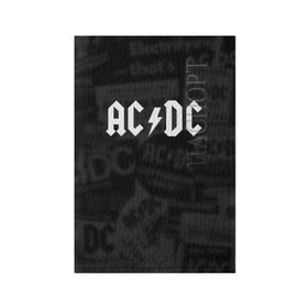 Обложка для паспорта матовая кожа с принтом AC/DC в Тюмени, натуральная матовая кожа | размер 19,3 х 13,7 см; прозрачные пластиковые крепления | acdc | альтернатива | группа | диси | метал | музыка | музыканты | рок | эйси | эйсидиси