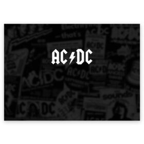 Поздравительная открытка с принтом AC/DC в Тюмени, 100% бумага | плотность бумаги 280 г/м2, матовая, на обратной стороне линовка и место для марки
 | acdc | альтернатива | группа | диси | метал | музыка | музыканты | рок | эйси | эйсидиси