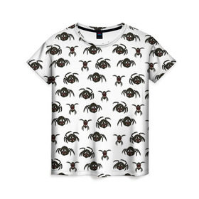 Женская футболка 3D с принтом Don`t Starve в Тюмени, 100% полиэфир ( синтетическое хлопкоподобное полотно) | прямой крой, круглый вырез горловины, длина до линии бедер | game | spider | паттерн | паук