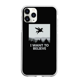 Чехол для iPhone 11 Pro матовый с принтом I Want to Believe в Тюмени, Силикон |  | magic | unicorn | верить | единорог | лес | магия