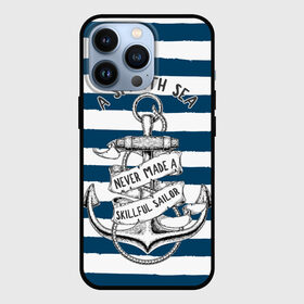 Чехол для iPhone 13 Pro с принтом в спокойном море плохие моряки в Тюмени,  |  | sailor | sea | море | моряк | синий | тельняжка | якорь