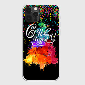 Чехол для iPhone 12 Pro Max с принтом Ёлка в Тюмени, Силикон |  | брызги | верховный | дизайнерская | ёлка | ель | зима | искусство | картинка | кляксы | краски | круто | лучший | мода | молодёжная | новый год | подарок | поздравление | праздник | радуга | рисунок