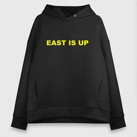 Женское худи Oversize хлопок с принтом EAST IS UP(TOP) в Тюмени, френч-терри — 70% хлопок, 30% полиэстер. Мягкий теплый начес внутри —100% хлопок | боковые карманы, эластичные манжеты и нижняя кромка, капюшон на магнитной кнопке | Тематика изображения на принте: 21 pilots | josh dun | music | rock | twenty one pilots | tyler joseph | джош дан | музыка | рок | тайлер джозеф