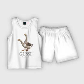 Детская пижама с шортами хлопок с принтом Гуси в Тюмени,  |  | anti | bird | geese | go | gussi | home | snake | анти | брэнд | верховный | высший | гуси | гуччи | домашняя | знак | идут | картинка | крутой | логотип | лучший | мода | молодёжная | популярная | прикол | птица | рисунок