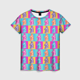 Женская футболка 3D с принтом FORTNITE в Тюмени, 100% полиэфир ( синтетическое хлопкоподобное полотно) | прямой крой, круглый вырез горловины, длина до линии бедер | cybersport | esport | fortnite | game | llama | игра | киберспорт | лама | строительство | фортнайт