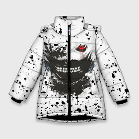 Зимняя куртка для девочек 3D с принтом Kaneki Ken (Tokyo Ghoul) #3 в Тюмени, ткань верха — 100% полиэстер; подклад — 100% полиэстер, утеплитель — 100% полиэстер. | длина ниже бедра, удлиненная спинка, воротник стойка и отстегивающийся капюшон. Есть боковые карманы с листочкой на кнопках, утяжки по низу изделия и внутренний карман на молнии. 

Предусмотрены светоотражающий принт на спинке, радужный светоотражающий элемент на пуллере молнии и на резинке для утяжки. | anime | kaneki ken | tokyo ghoul | аниме | канеки кен | токийский гуль