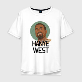 Мужская футболка хлопок Oversize с принтом Kanye West в Тюмени, 100% хлопок | свободный крой, круглый ворот, “спинка” длиннее передней части | 