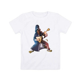 Детская футболка хлопок с принтом Нейромонах Феофан в Тюмени, 100% хлопок | круглый вырез горловины, полуприлегающий силуэт, длина до линии бедер | drum | балалайка | басс | драм | лапти | пляска | россия | русь | ряса | удаль | феофан