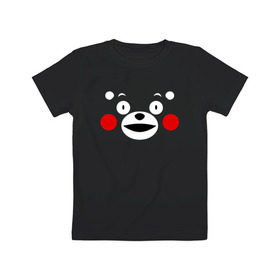 Детская футболка хлопок с принтом KUMAMON в Тюмени, 100% хлопок | круглый вырез горловины, полуприлегающий силуэт, длина до линии бедер | japanese | kumamon | kumamoto | аниме | игрушка | кумамон | кумамото сапурайдзу | персонаж | талисман | япония