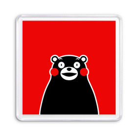 Магнит 55*55 с принтом KUMAMON в Тюмени, Пластик | Размер: 65*65 мм; Размер печати: 55*55 мм | Тематика изображения на принте: japanese | kumamon | kumamoto | аниме | игрушка | кумамон | кумамото сапурайдзу | персонаж | талисман | япония