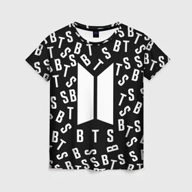 Женская футболка 3D с принтом BTS в Тюмени, 100% полиэфир ( синтетическое хлопкоподобное полотно) | прямой крой, круглый вырез горловины, длина до линии бедер | bts | bts army | j hope | jimin | jin | jungkook | k pop | rap monster | rapmon | suga | v | бтс | корея