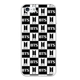 Чехол для iPhone 5/5S матовый с принтом BTS PATTERN в Тюмени, Силикон | Область печати: задняя сторона чехла, без боковых панелей | bts | bts army | j hope | jimin | jin | jungkook | k pop | pattern | rap monster | rapmon | suga | v | бтс | корея