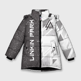 Зимняя куртка для девочек 3D с принтом Linkin Park в Тюмени, ткань верха — 100% полиэстер; подклад — 100% полиэстер, утеплитель — 100% полиэстер. | длина ниже бедра, удлиненная спинка, воротник стойка и отстегивающийся капюшон. Есть боковые карманы с листочкой на кнопках, утяжки по низу изделия и внутренний карман на молнии. 

Предусмотрены светоотражающий принт на спинке, радужный светоотражающий элемент на пуллере молнии и на резинке для утяжки. | американская | группа | линкин | метал | ню | парк | рок | рэп | электроник
