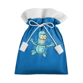 Подарочный 3D мешок с принтом Bender Nevermind в Тюмени, 100% полиэстер | Размер: 29*39 см | bender | futurama | mult | nevermind | nirvana | simpsons | zoidberg | бендер | зойдберг | мульт | мультик | мультфильм | симпсоны | футурама