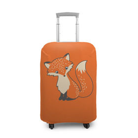 Чехол для чемодана 3D с принтом Лисичка в Тюмени, 86% полиэфир, 14% спандекс | двустороннее нанесение принта, прорези для ручек и колес | fox | foxes | ginger | orange | tail | лапки | лис | лиса | лисичка | лисички | лисы | оранжевый | рыжая | рыжий | хвост