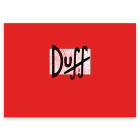 Поздравительная открытка с принтом Duff Beer в Тюмени, 100% бумага | плотность бумаги 280 г/м2, матовая, на обратной стороне линовка и место для марки
 | Тематика изображения на принте: beer | donut | duff | fun | homer | joke | simpson | simpsons | гомер | дафф | пончик | прикол | приколы | симпсон | симпсоны