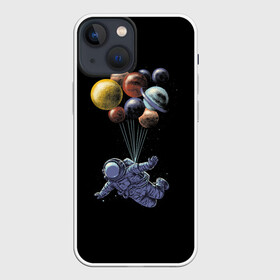 Чехол для iPhone 13 mini с принтом Космонавт на Шариках в Тюмени,  |  | galaxy | planet | planets | space | spaceman | star | stars | галактика | галактики | звезда | звезды | космонавт | космос | планета | планеты | шары