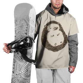 Накидка на куртку 3D с принтом Пузико Ежика в Тюмени, 100% полиэстер |  | Тематика изображения на принте: cute | hedgehog | hedgehogs | ежи | ежик | ежики | живот | животик | иголки | лапки | милый | пузико | пузо | смешной | ушки